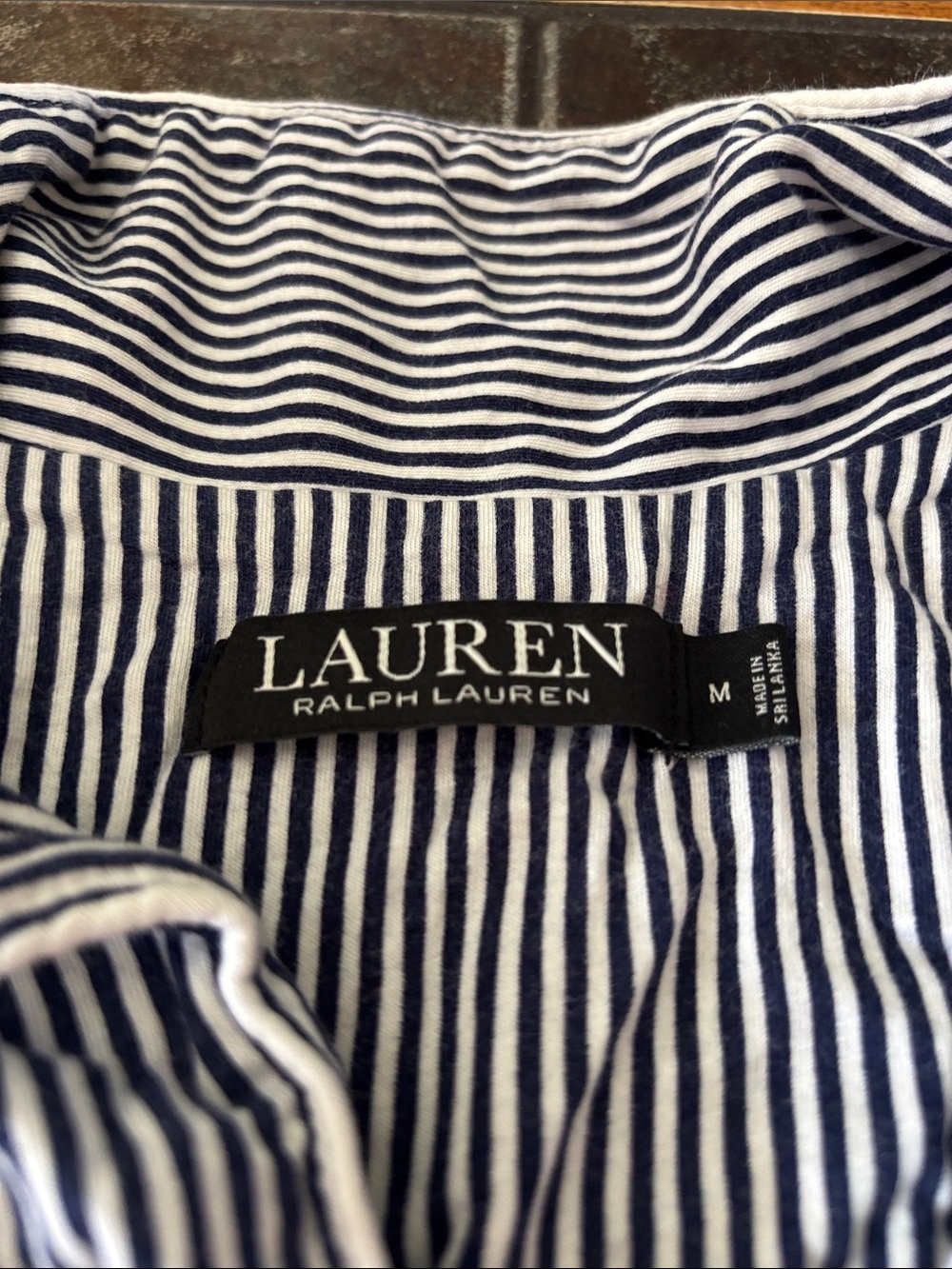 Ralph Lauren Navy & White Striped Button Shirt and Bottoms - Picture 2 of 6